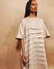 Anissa Mpungwe beige pleated dress